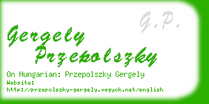 gergely przepolszky business card